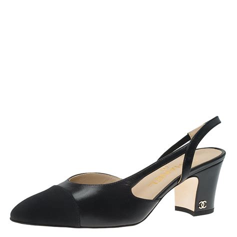 chanel high heels black|chanel slingbacks flats.